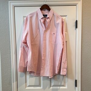 Vineyard Vines Classic Fit Tucker Pink Gingham Button Down Shirt